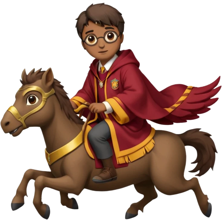 harry potter riding buckbeak emoji