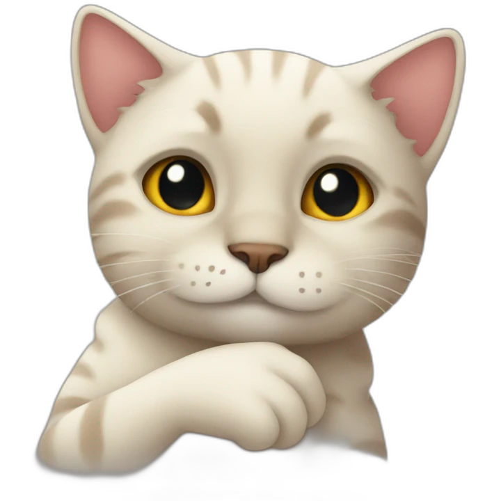 cat with hugging face emoji