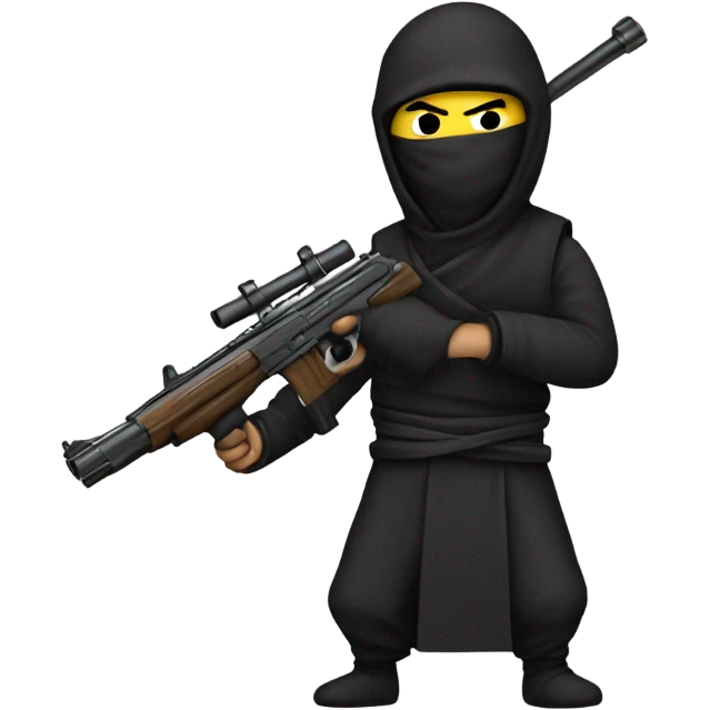 Ninja with a gun  emoji
