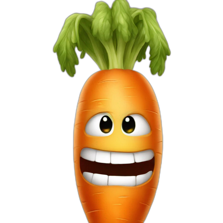 evil carrot emoji