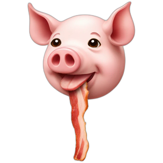 pig cutted on bacon emoji