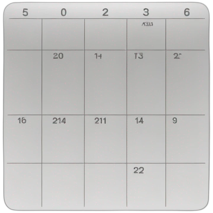 Calendar black and white emoji
