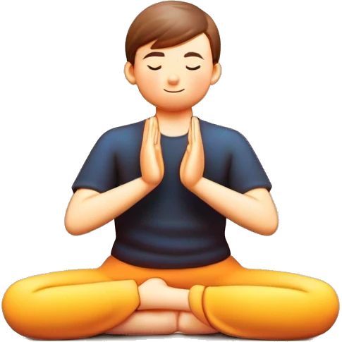 yoga kid laying down meditation back on the floor emoji