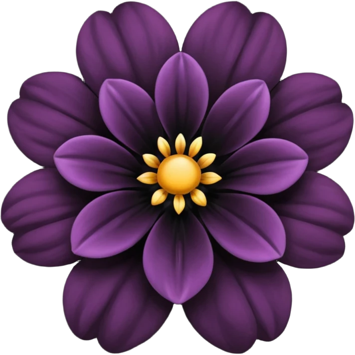 emoji of black flower emoji