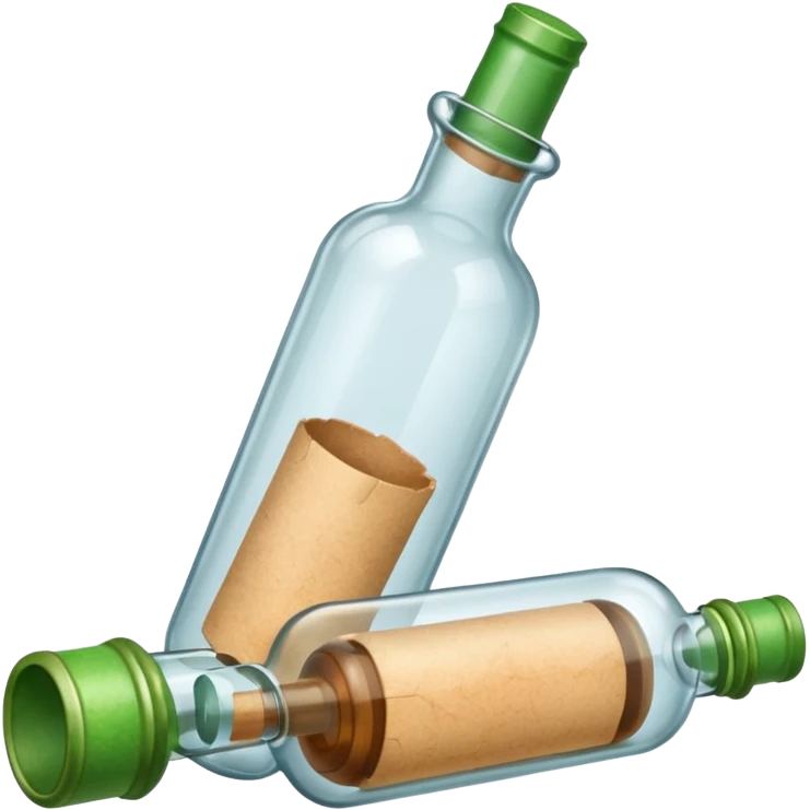 Message Bottles, thin emoji