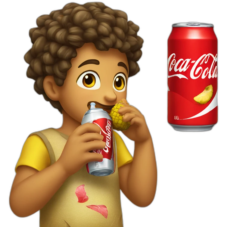 Taras Ananas boy drinks coca cola  emoji