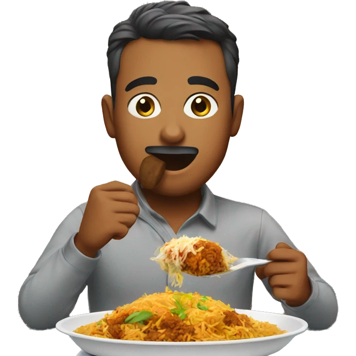 eating biryani emoji