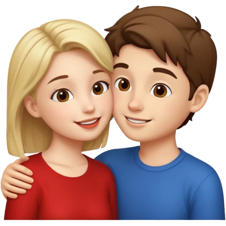 boy and girl kissing emoji