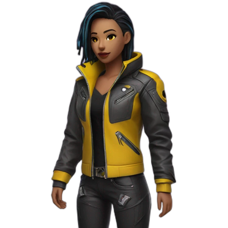 cyberpunk Jaqueta de Couro Sintético only jacket emoji