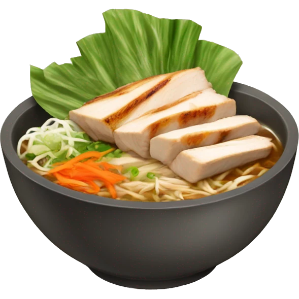  pho bowl with grilled chicken  emoji