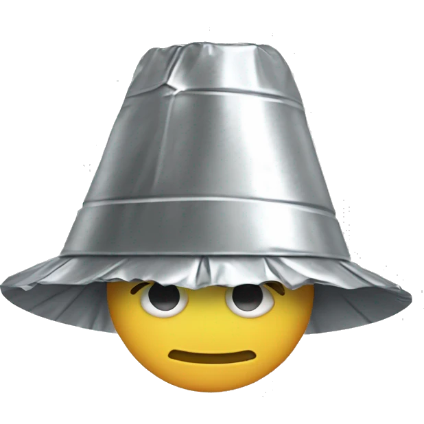 Tin foil hat emoji