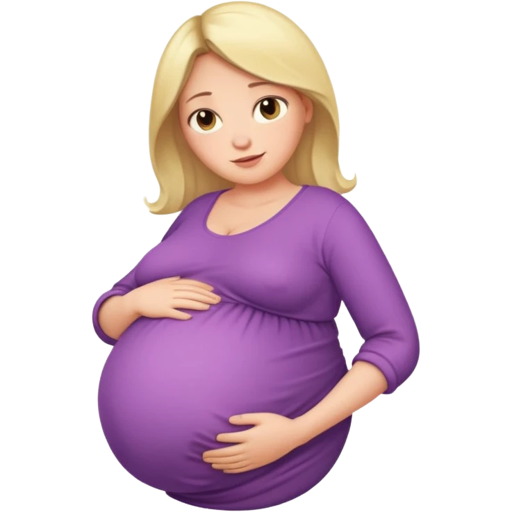 very heavily pregnant overdue woman with very  very big and large belly  emoji