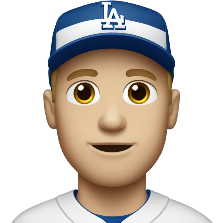 White guy with dodger hat on emoji