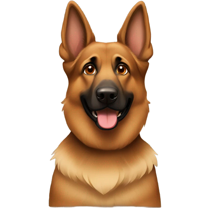 Brown German Shepard  emoji