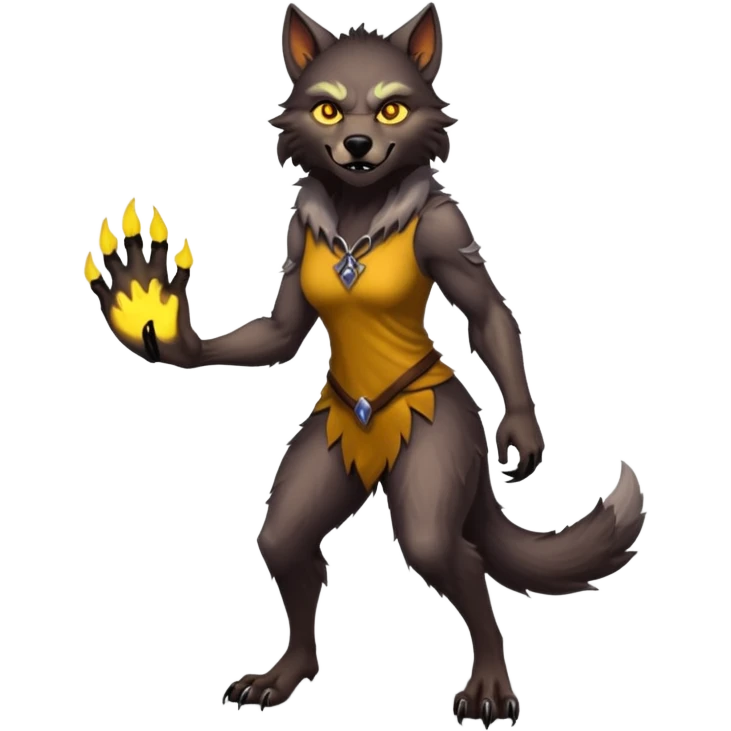 Female wherewolf full body emoji