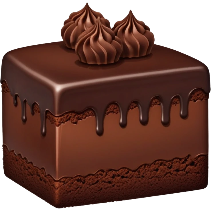 Chocolate truffle cake slice  emoji