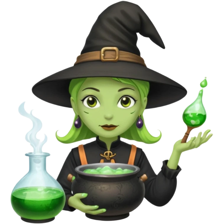 green witch cooking potion emoji