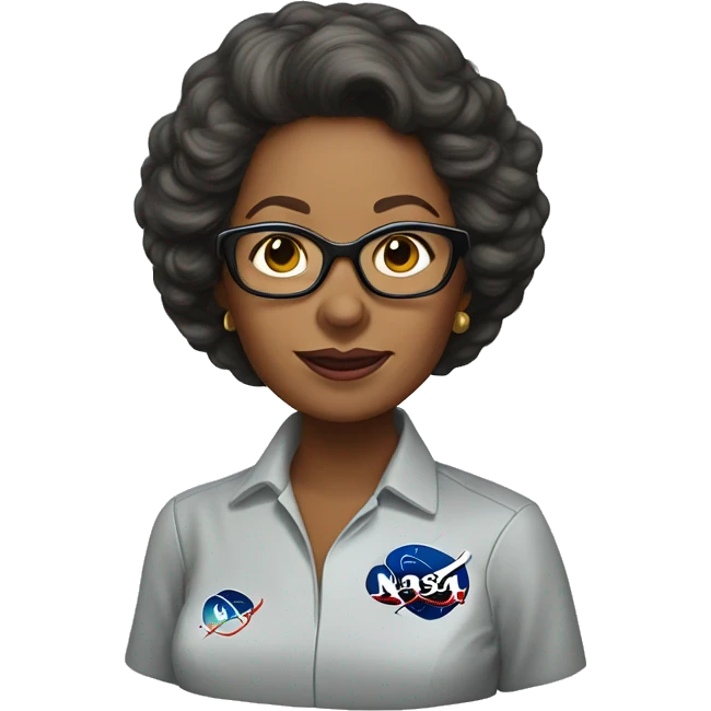 Annie Easley, NASA scientist uniform, unbespectacled emoji