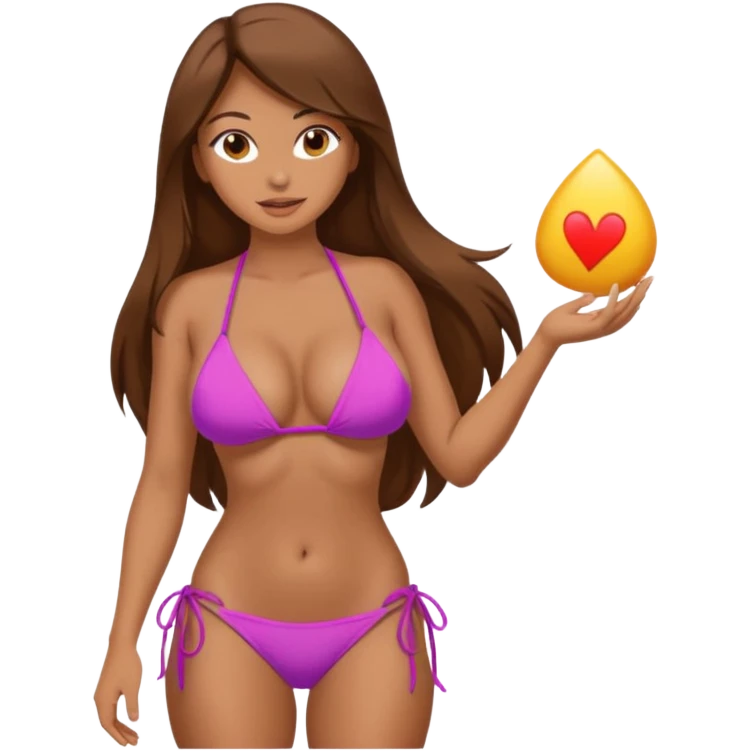 sexy girl in bikini string big bubbs emoji