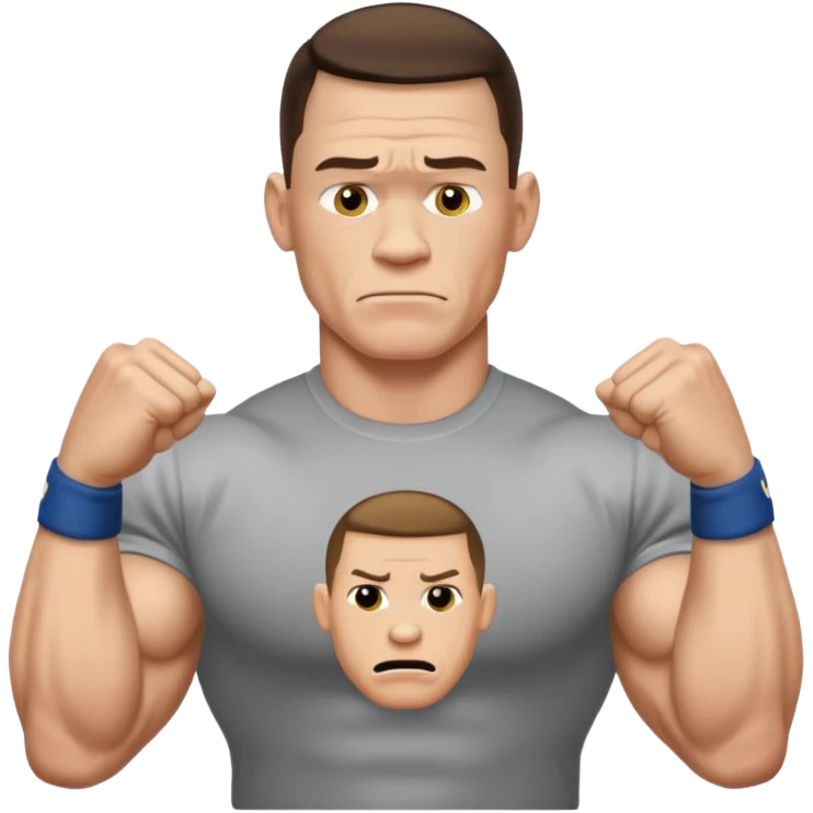 John cena emoji wearing t-shirt u can't c me emoji