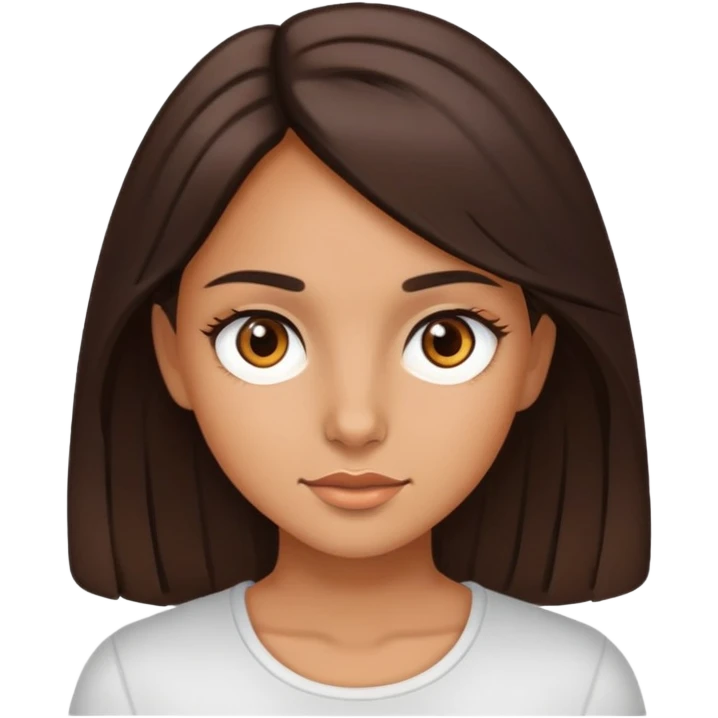 brunete girl with brown eyes  emoji