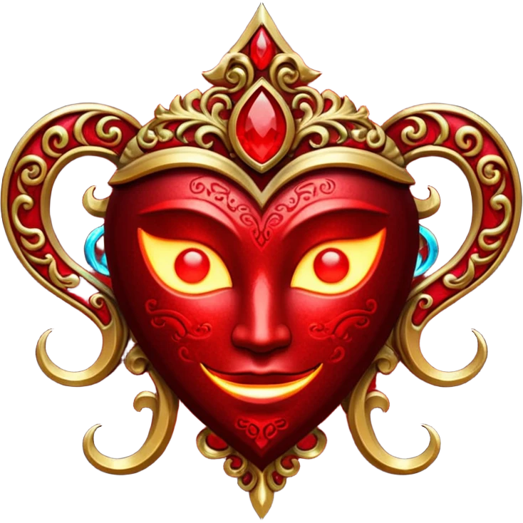 Glitter red Darkhold emoji