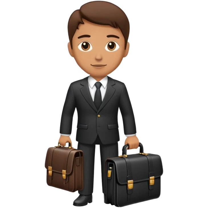 lawyer with briefcase and suit emoji