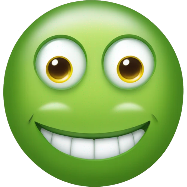 Smiley face cucumber eyes emoji