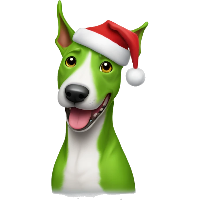 bull terrier christmas grinch  emoji