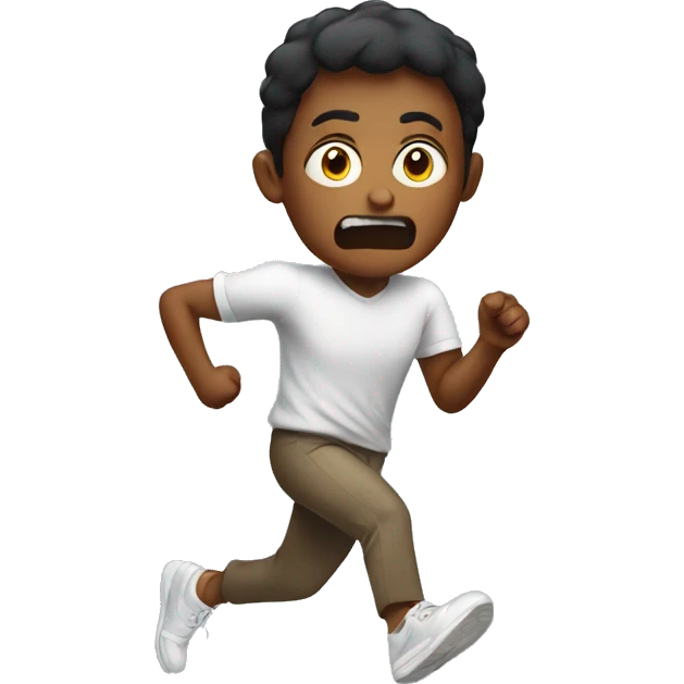 Scared person running  emoji