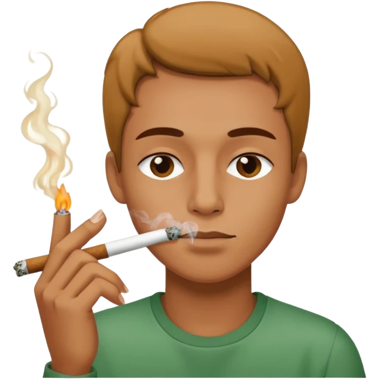 Me smoking a joint emoji