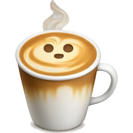 latte in a cup emoji