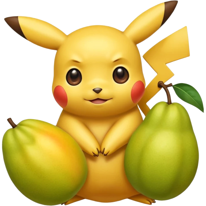 Pikachu holding 2 ba emoji