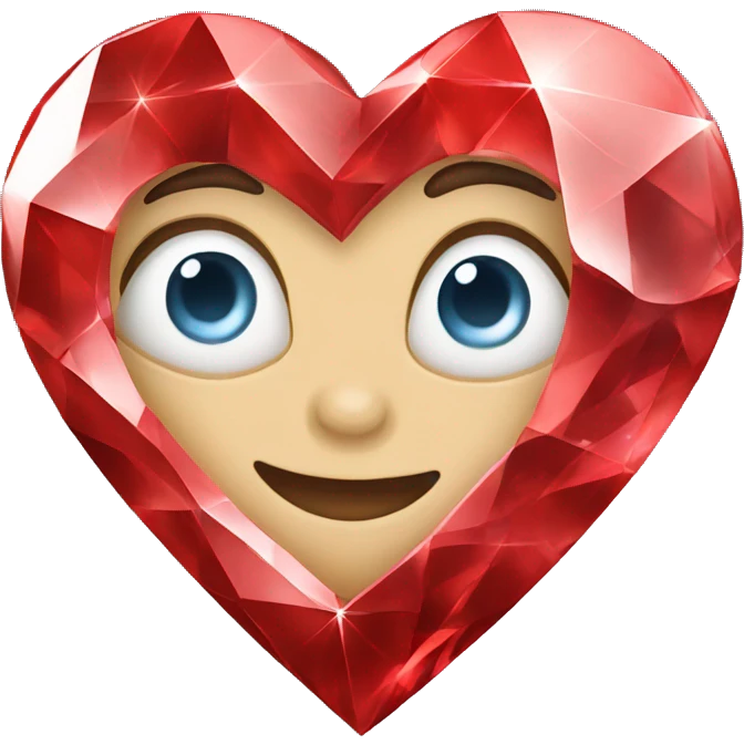 red diamond heart emoji