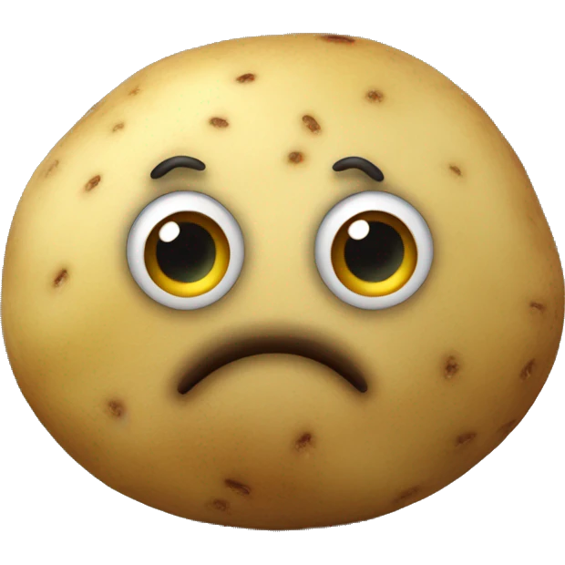 Potato with eyelashes emoji