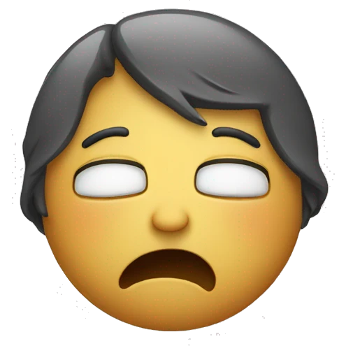 tired awake emoji needing sleep and looks like it stayed up all night emoji