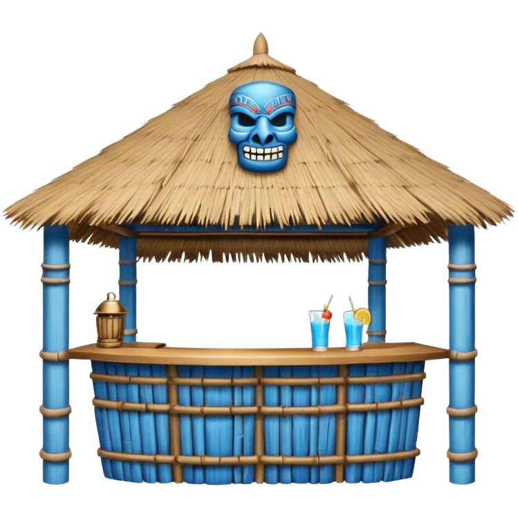 blue detailed tiki bar emoji