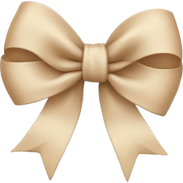 beige bow emoji