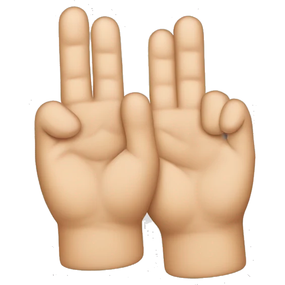 two fingers, very very close each other emoji