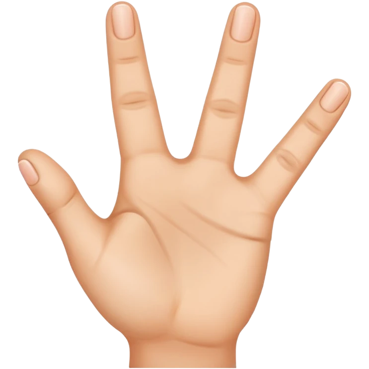 a finger holding up 3 fingers emoji