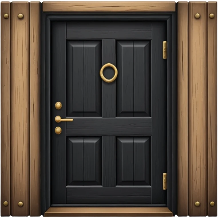 a black door  emoji