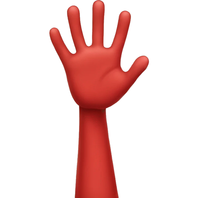 a big red hand  emoji