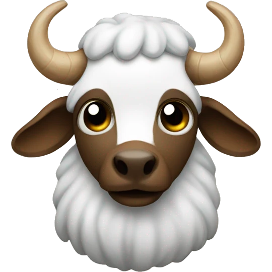 Oveja con moño en la cabeza emoji