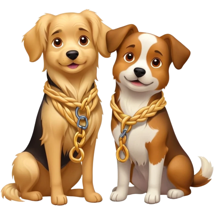 Two dogs stuck in each other emoji