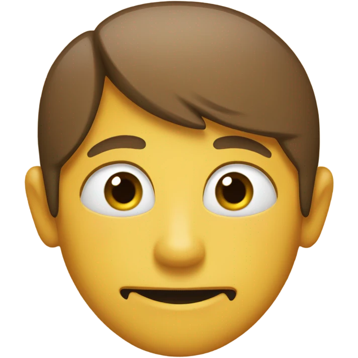 yellow circle with brown spot in the center emoji