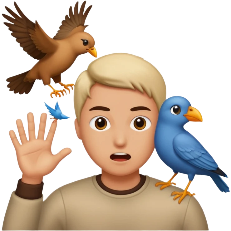 a bird filing you off  emoji