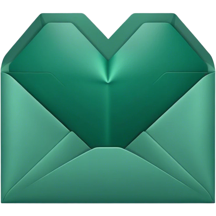 dark emerald heart envelope emoji