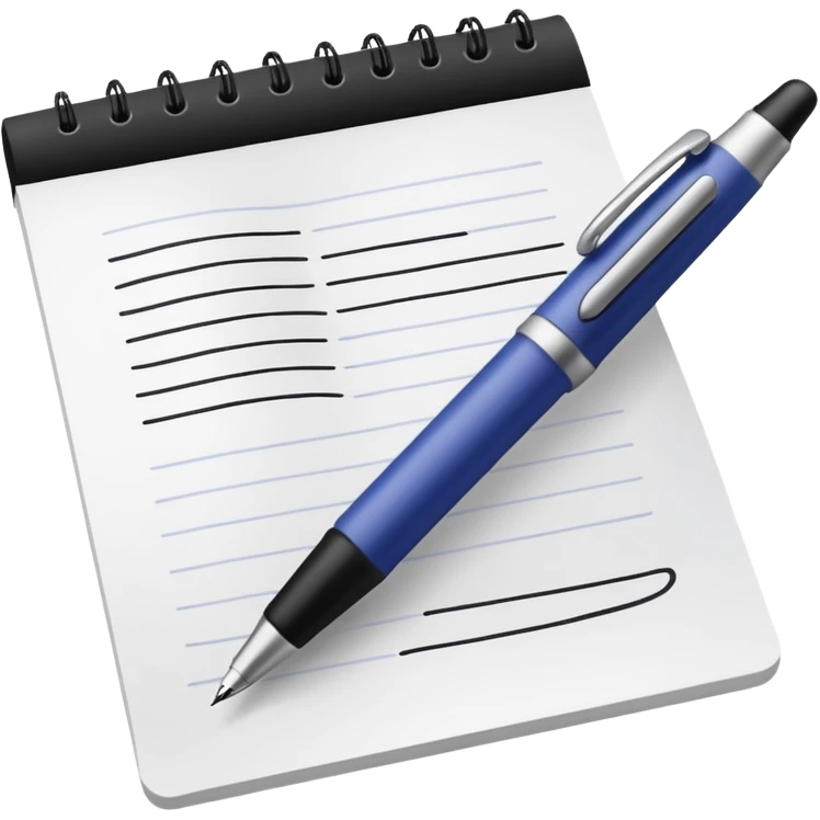 paper with a pen emoji