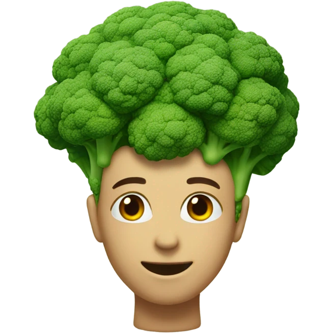Person with broccoli head emoji