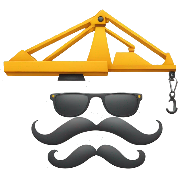 construction crane mustache emoji